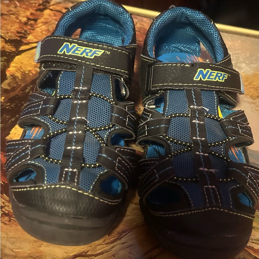 Nerf Kids Black and Blue Adventure Sandals